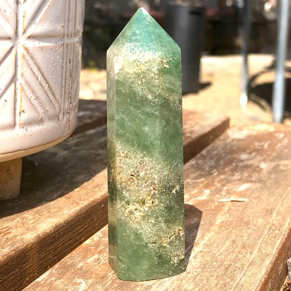 Green Aventurine Quartz and Pyrite